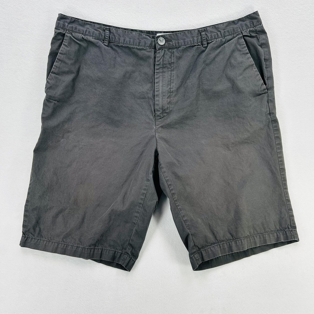 Calvin Klein Shorts Mens 38 Gray Chino 100% Cotton Regular Fit Casual Summer